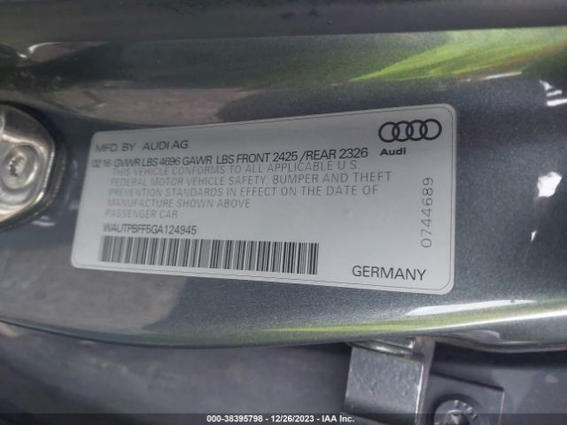 Photo 8 VIN: WAUTPBFF5GA124945 - AUDI A3 E-TRON 