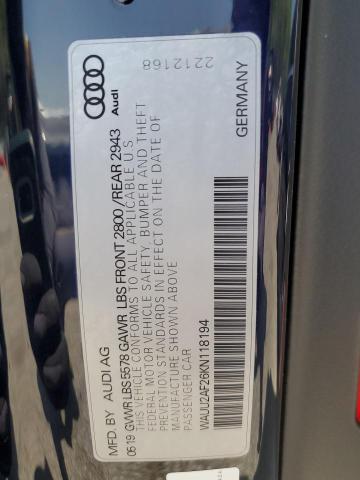 Photo 11 VIN: WAUU2AF26KN118194 - AUDI A7 