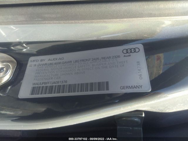 Photo 8 VIN: WAUUPBFF7JA091376 - AUDI A3 SPORTBACK E-TRON 