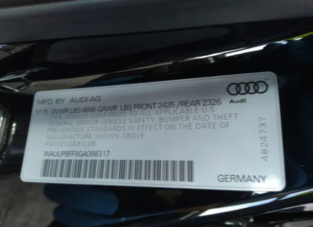 Photo 8 VIN: WAUUPBFF8GA088317 - AUDI A3 E-TRON 