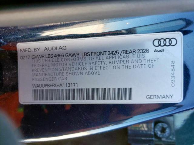 Photo 9 VIN: WAUUPBFFXHA113171 - AUDI A3 E-TRON 