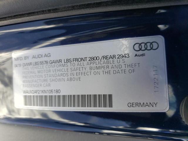 Photo 9 VIN: WAUV2AF21KN105180 - AUDI A7 PRESTIG 