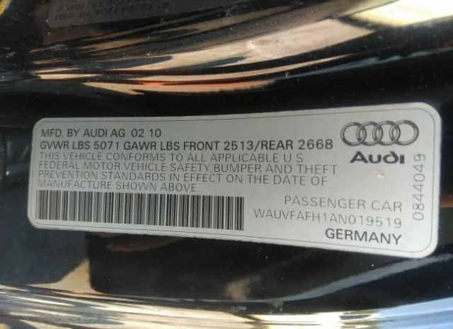 Photo 8 VIN: WAUVFAFH1AN019519 - AUDI A5 