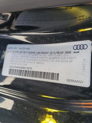 Photo 9 VIN: WAUVFAFH4DN013573 - AUDI A5 PRESTIG 