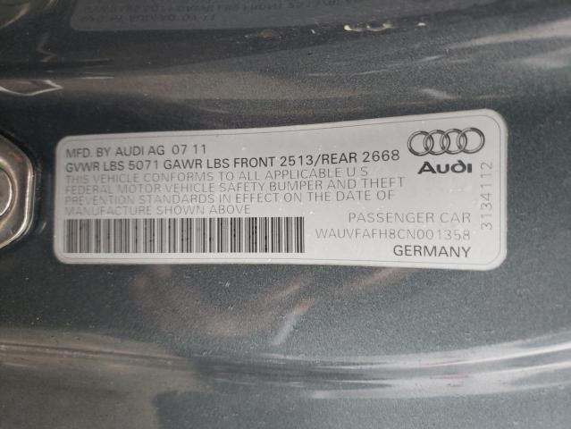 Photo 12 VIN: WAUVFAFH8CN001358 - AUDI A5 PRESTIG 