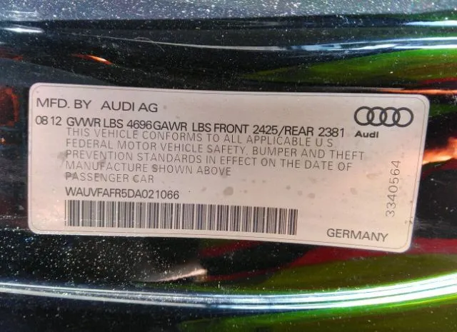 Photo 8 VIN: WAUVFAFR5DA021066 - AUDI A5 