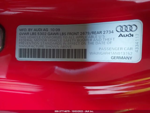 Photo 8 VIN: WAUVGAFH1AN013152 - AUDI S5 