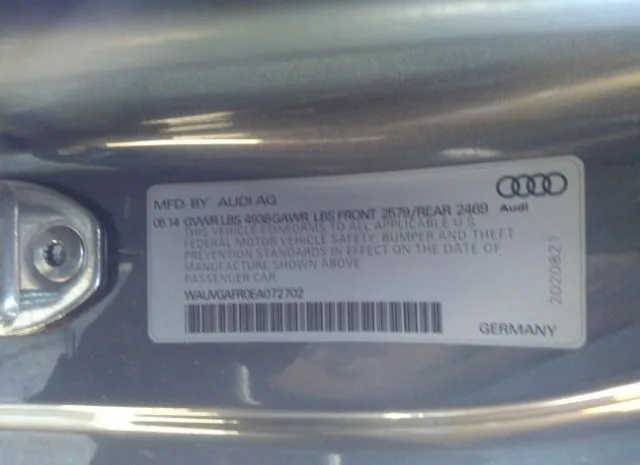 Photo 8 VIN: WAUVGAFR0EA072702 - AUDI S5 