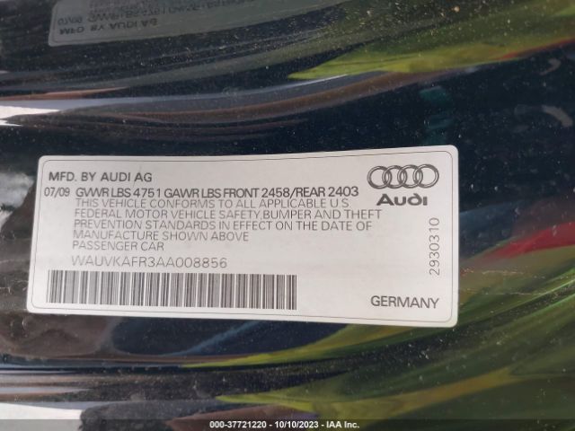 Photo 8 VIN: WAUVKAFR3AA008856 - AUDI A5 