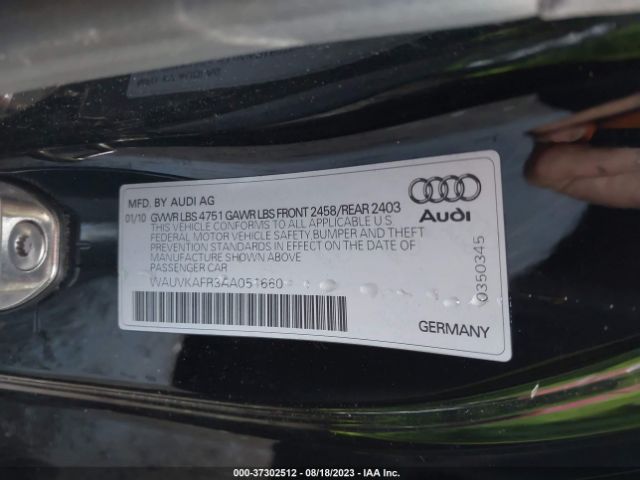 Photo 8 VIN: WAUVKAFR3AA051660 - AUDI A5 