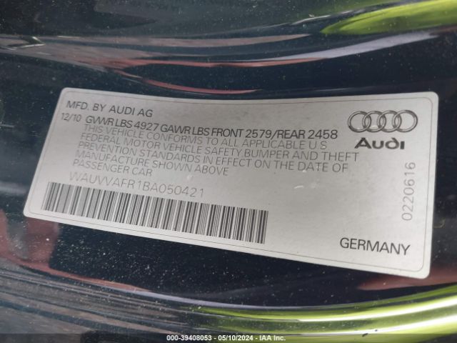 Photo 8 VIN: WAUVVAFR1BA050421 - AUDI S5 