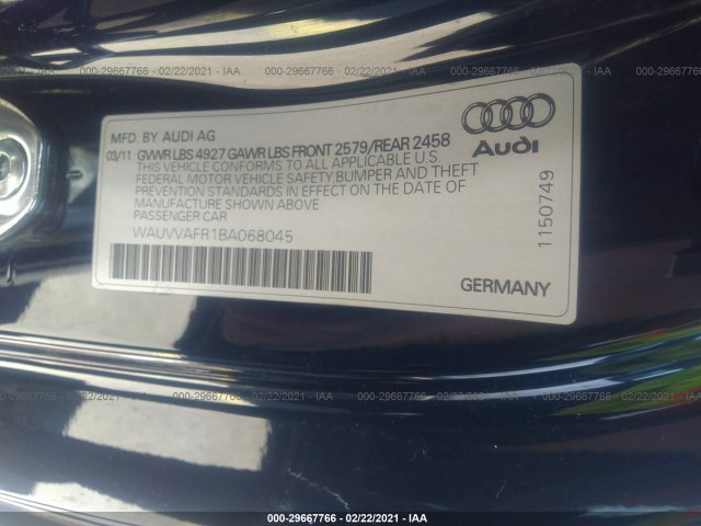 Photo 8 VIN: WAUVVAFR1BA068045 - AUDI S5 