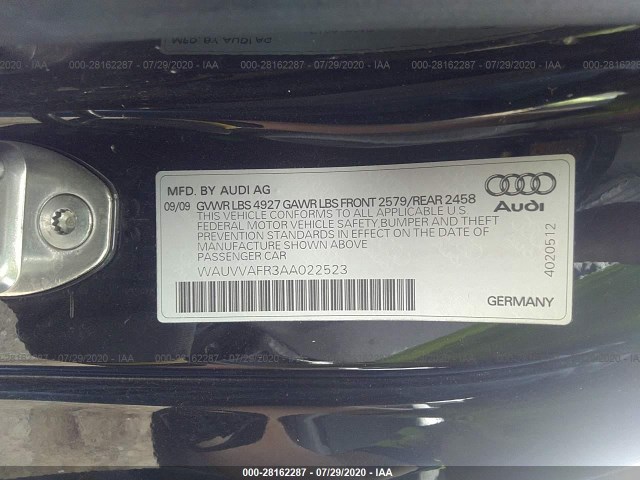 Photo 8 VIN: WAUVVAFR3AA022523 - AUDI S5 