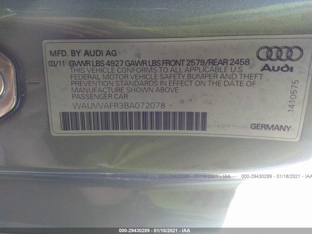 Photo 8 VIN: WAUVVAFR3BA072078 - AUDI S5 