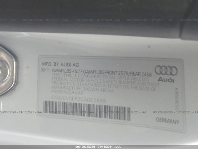 Photo 8 VIN: WAUVVAFR3CA005899 - AUDI S5 