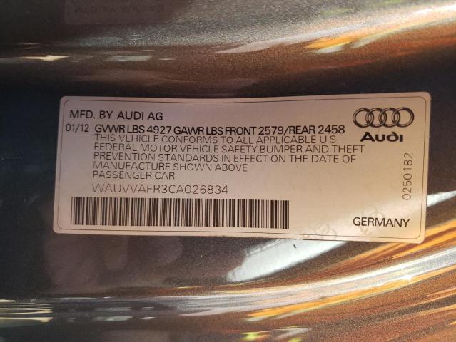 Photo 11 VIN: WAUVVAFR3CA026834 - AUDI S5 PRESTIG 