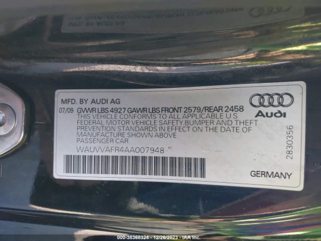 Photo 8 VIN: WAUVVAFR4AA007948 - AUDI S5 