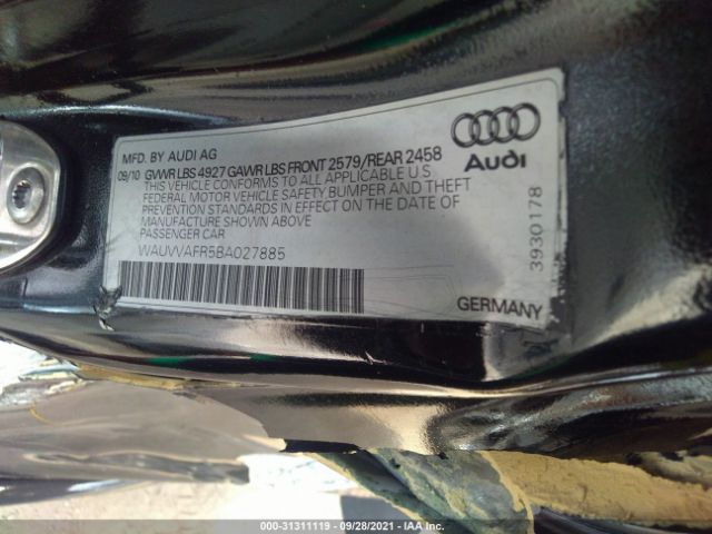 Photo 8 VIN: WAUVVAFR5BA027885 - AUDI S5 