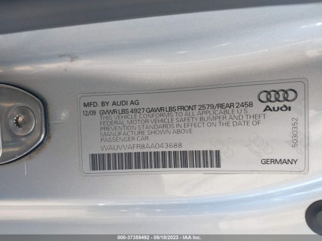 Photo 8 VIN: WAUVVAFR8AA043688 - AUDI S5 