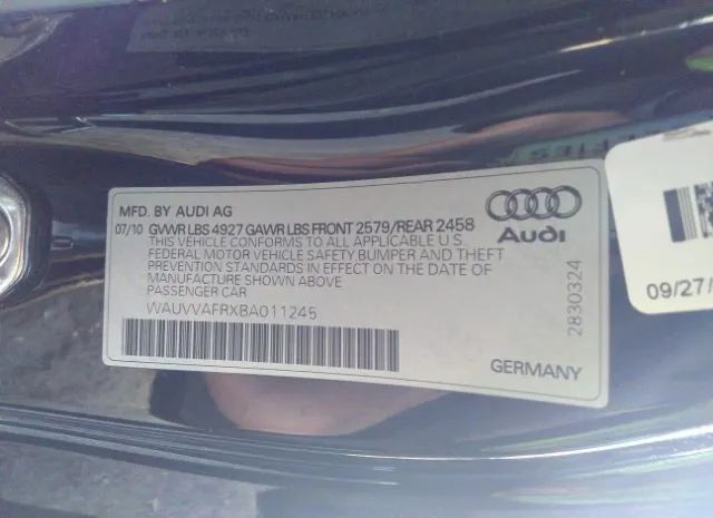 Photo 8 VIN: WAUVVAFRXBA011245 - AUDI S5 