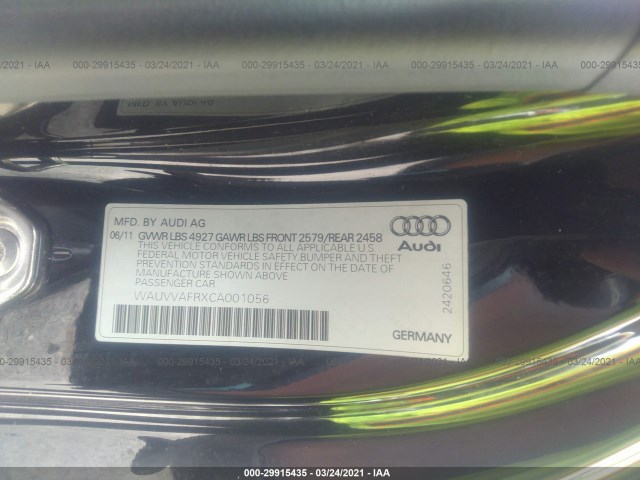 Photo 8 VIN: WAUVVAFRXCA001056 - AUDI S5 