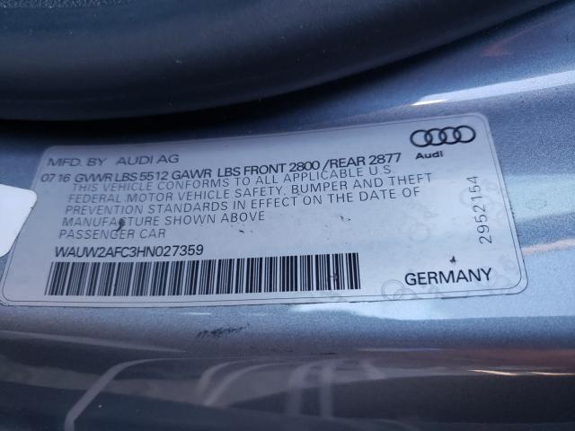 Photo 9 VIN: WAUW2AFC3HN027359 - AUDI A7 PREMIUM 