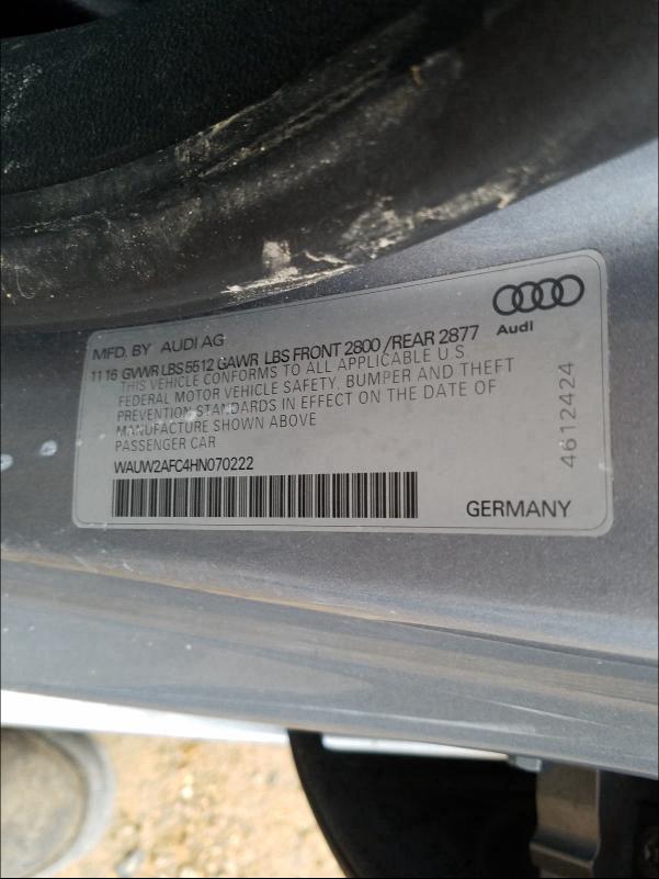 Photo 9 VIN: WAUW2AFC4HN070222 - AUDI A7 