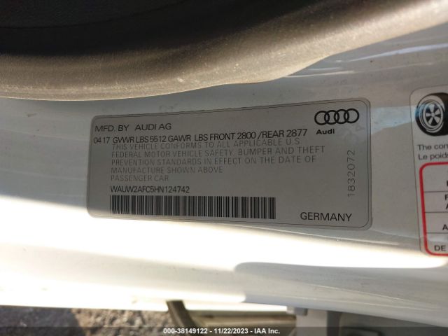 Photo 8 VIN: WAUW2AFC5HN124742 - AUDI A7 