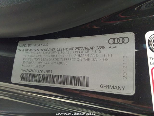 Photo 8 VIN: WAUW2AFC8EN157651 - AUDI S7 PREMIUM 