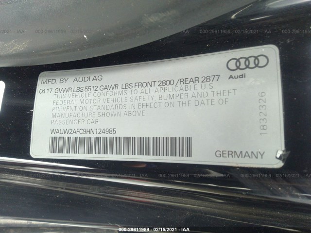 Photo 8 VIN: WAUW2AFC9HN124985 - AUDI A7 