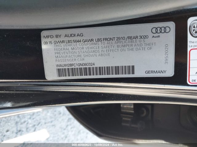 Photo 8 VIN: WAUW2BFC1GN080324 - AUDI S7 