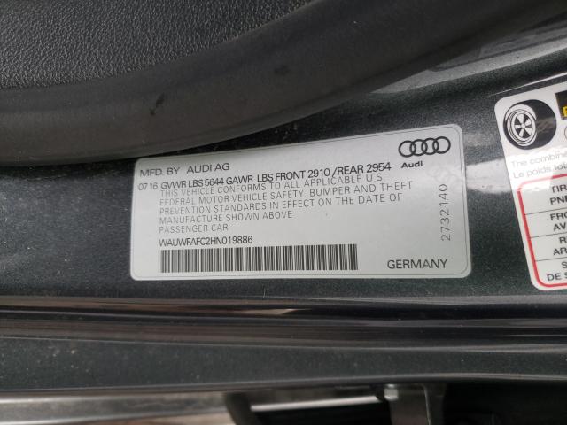 Photo 9 VIN: WAUWFAFC2HN019886 - AUDI S7 