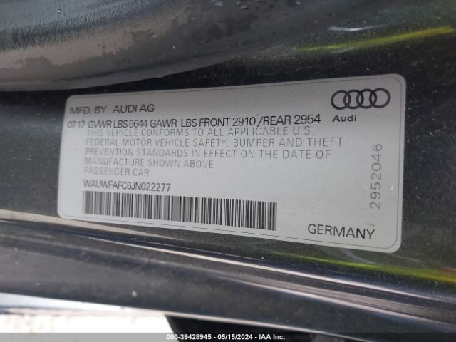 Photo 8 VIN: WAUWFAFC6JN022277 - AUDI S7 