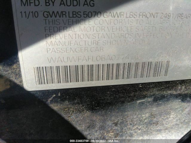 Photo 8 VIN: WAUWFAFL0BA077476 - AUDI A4 