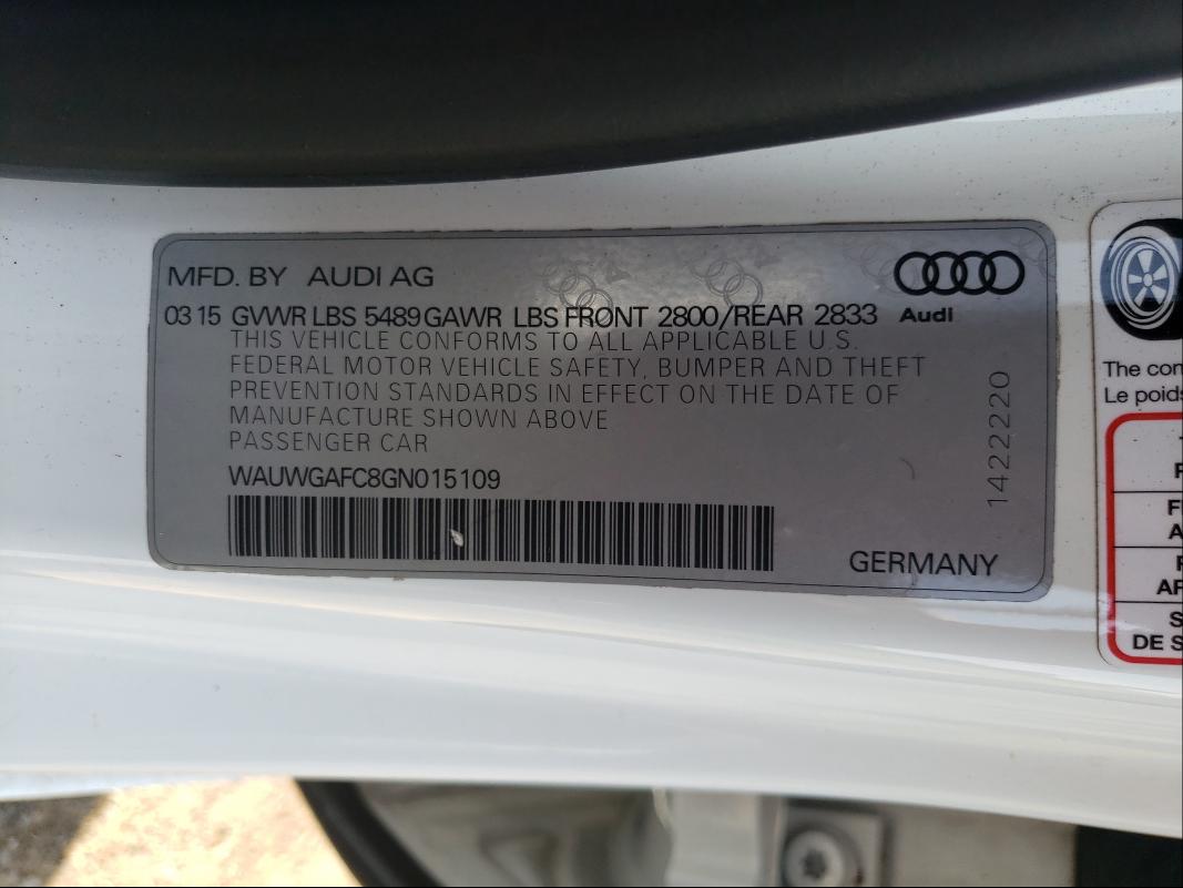 Photo 9 VIN: WAUWGAFC8GN015109 - AUDI A7 PREMIUM 