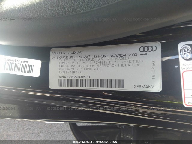 Photo 8 VIN: WAUWGAFC8GN016731 - AUDI A7 