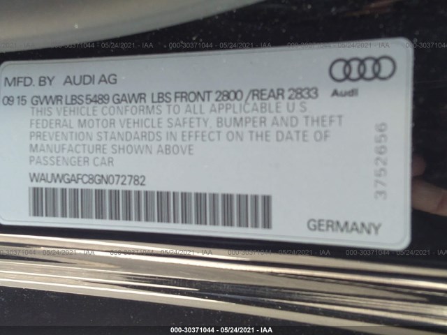 Photo 8 VIN: WAUWGAFC8GN072782 - AUDI A7 