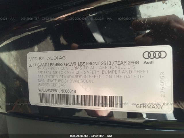 Photo 8 VIN: WAUWNGF51JN006849 - AUDI A5 CABRIOLET 