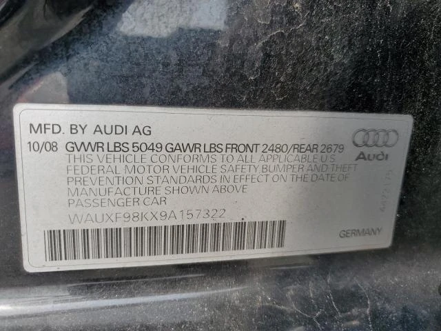 Photo 11 VIN: WAUXF98KX9A157322 - AUDI A4 PRESTIG 