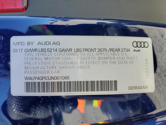 Photo 13 VIN: WAUY4GF53JN001065 - AUDI S5 PREMIUM 