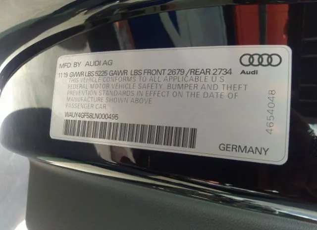 Photo 8 VIN: WAUY4GF58LN000495 - AUDI S5 CABRIOLET 