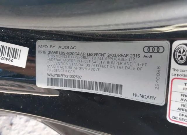 Photo 8 VIN: WAUY8LFF8G1002587 - AUDI A3 