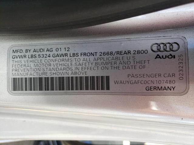 Photo 9 VIN: WAUYGAFC0CN107480 - AUDI A7 PREMIUM 