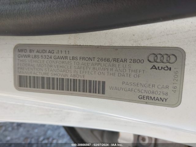 Photo 8 VIN: WAUYGAFC5CN080258 - AUDI A7 