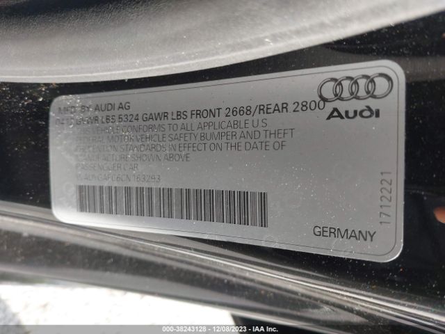 Photo 8 VIN: WAUYGAFC6CN163293 - AUDI A7 