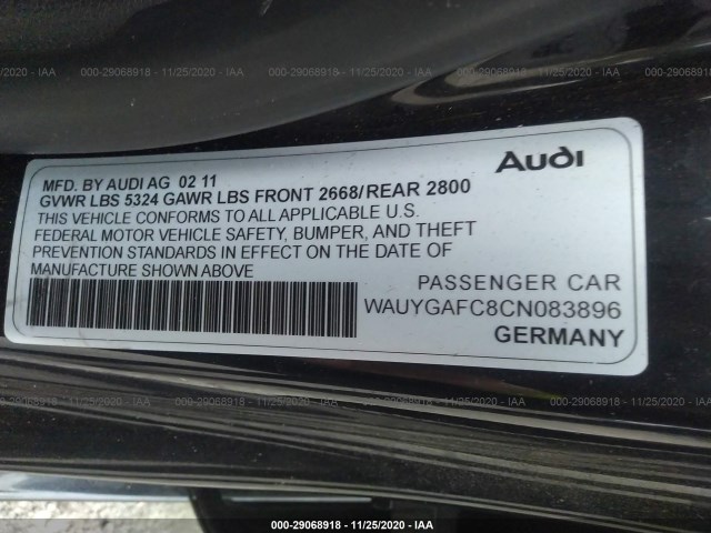 Photo 8 VIN: WAUYGAFC8CN083896 - AUDI A7 