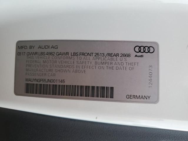 Photo 12 VIN: WAUYNGF55JN001145 - AUDI A5 PREMIUM 