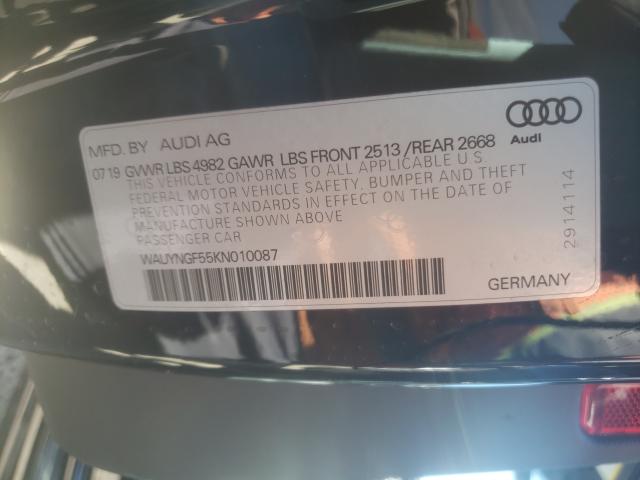 Photo 9 VIN: WAUYNGF55KN010087 - AUDI A5 CABRIOLET 