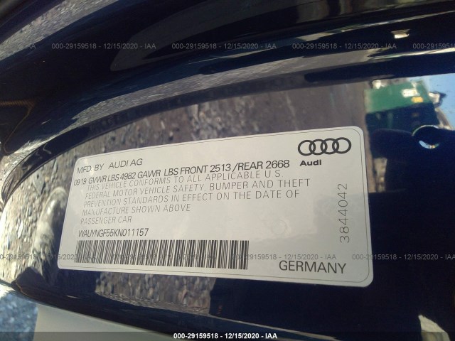 Photo 8 VIN: WAUYNGF55KN011157 - AUDI A5 CABRIOLET 