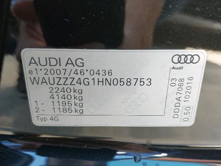 Photo 16 VIN: WAUZZZ4G1HN058753 - AUDI A6 